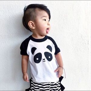 Whistle & Flute NWT KAWAII panda top 6-12 months